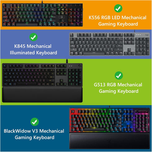 Geekria Full Size Keyboard Dust Cover, Clear Acrylic Cover for 104 Keys Mechanical Keyboard, Compatible with Logitech