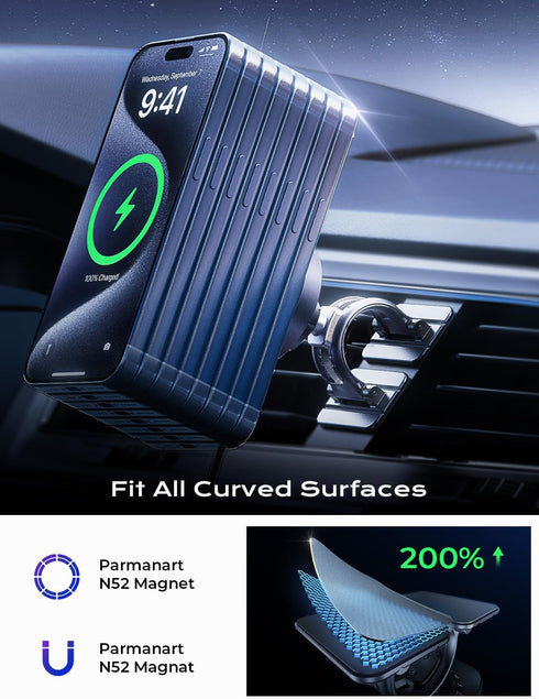 LISEN 15W F150 17 16 15 14 13 12,Samsung for MagSafe Car Mount Charger,Wireless Car Charger,Magnetic Phone Holder