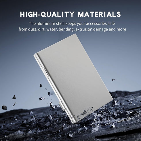 M EGA MEGACUBE 26Slots 24 2 Aluminum SIM Card Case, Ultrathin SIM Card Holder, Fit for Nano sim Card and Cell Phone