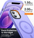 CANSHN Magnetic iPhone 12/12 Pro Case, Light Purple, Compatible with MagSafe, Translucent Matte Slim Shockproof