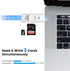 USB3.0 SD/TF Card Reader, High-Speed Dual Slot OTG Memory Card Adapter for Micro SD/SD/SDXC, Compatible with MacBook