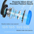 ShinePick Kids Headphones, Over-Ear Girls Boys Gaming Headphones with Microphone and Volume Control for Kids Teens Online School, Travel(Blue)