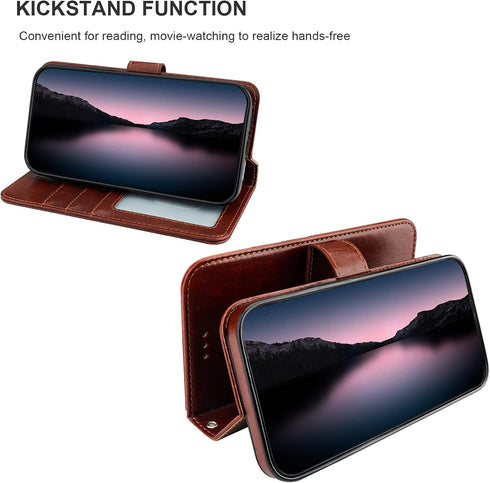 Bocasal Detachable Wallet Case for iPhone 13 Pro Max, RFID Blocking Card Slots Holder, Premium PU Leather Magnetic
