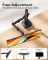 H&C(hcck&Cllassp) 3 13"-27" 17.6lbs, 75x75mm 100x100mm, RGB Single Monitor Stand, Monitor Arm with USB Ports, Charging