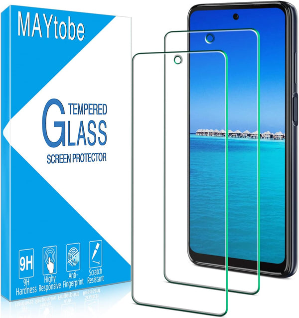 MAYtobe Tempered Glass Screen Protector for Motorola Moto G 5G (2022) - 2 Pack, Bubble Free, Case Friendly, Easy Install