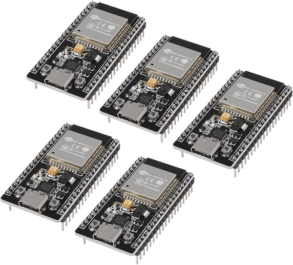 AITRIP 5PCS 38Pins Type-C USB ESP32S ESP32 ESP-WROOM-32 Development Board, 2.4GHz Dual-Core WiFi + Bluetooth