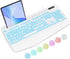 SABLUTE K21Pro Large Print Backlit Computer Keyboards, Wired Lighted USB Keyboards with 7-Color