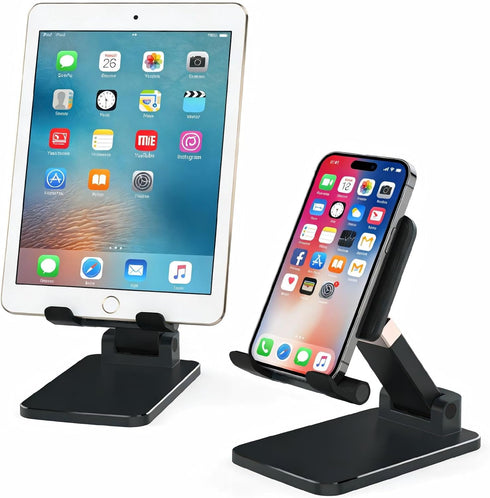 PTDFG Adjustable Phone Stand for Desk - Foldable Cell Phone Holder for All