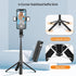 UTEBIT 40" 3 All-in-1, Selfie Stick Tripod for iPhone, Lightweight Phone Tripod Stand with Light & Bluetooth Remote