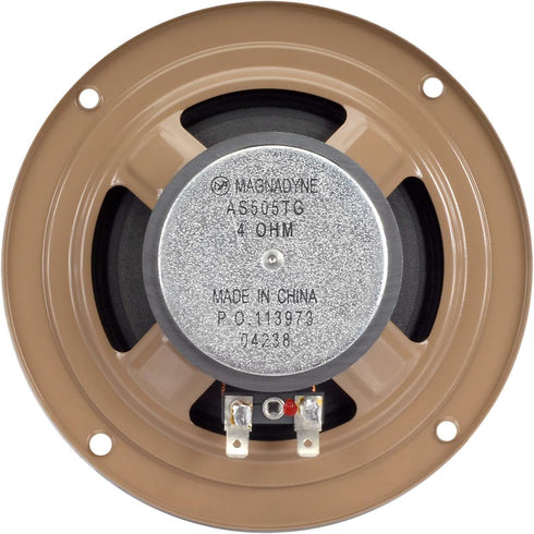 Magnadyne AS505TG 5 Inch Dual Cone Slimline Speaker, Sold as a Pair (Brown)
