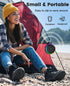 Kunodi Bluetooth Shower Speaker, IPX7 Waterproof, Dynamic Lights, Crisp Clear Sound, True Wireless Stereo, Portable for