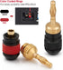 WGGE WG-008 24K Gold Safety Speaker Connector Banana Plugs for Speaker Wire, 12 Pairs
