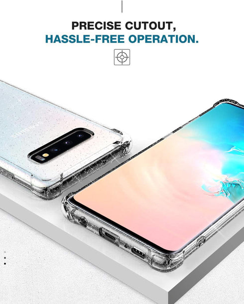 KIOMY Clear Case for Samsung Galaxy S10+ / S10 Plus, Shockproof Bumper Protective Phone Cover, Flexible TPU