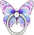 Cavdycidy Bling Metal Cute Butterfly Cell Phone Ring Holder, 360°Rotation Finger Stand Compatible with All Smartphones