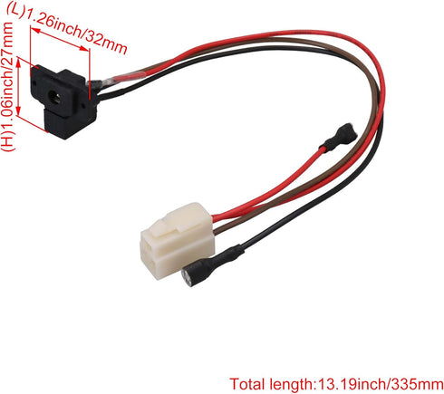 Mxfans Ride On Car Accessory Power Charging Interface Socket, 3 Pin Type, Length 335mm