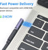 Poyiccot USB C Right Angle Adapter 240W, Right Angle USB C Adapter 40Gbps, USB C Adapter 90 Degree USB C Male to Female Extender Support 8K Video with LED Light for ipad, MacBook, Tablet, Phone, 2pcs