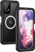 Lanhiem Moto G Power 5G 2024 Case, IP68 Waterproof Dustproof with Built-in Screen Protector, Black/Gray
