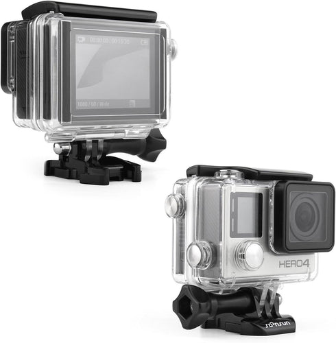 SOONSUN Standard Waterproof Case Dive Housing for GoPro Hero 4 Black, Hero 4 Silver, Hero 3+, Hero 3 Cameras with