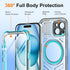 WIFORT Waterproof Case for iPhone 15, 360 Full Body Shockproof Protection, IP68 Underwater, Translucent Matte Cover