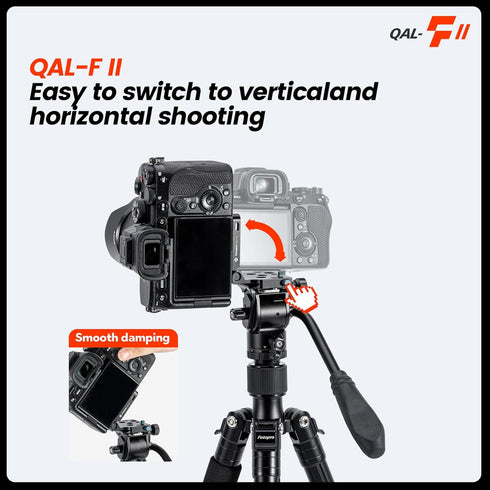 Fotopro DSLR Camera L Bracket, Vertical Horizontal Conversion Tripod Quick Release Plate for DSLR Camera