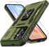DEERLAMN Galaxy S24+ Plus Case, Olive Green, Military Grade Shockproof, Slide Camera Cover & Screen Protector,