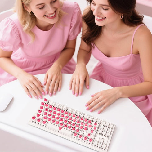 64 64PCS) Pcs Keyboard for Long Nails with Letters, Self-Adhesive Keyboard Stickers for Long Nails, Typing Aid