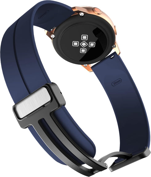 ALKAI N27 Smart Watch Band Compatible, Soft Silicone Magnetic Buckle Sport Wristband Replacement Straps