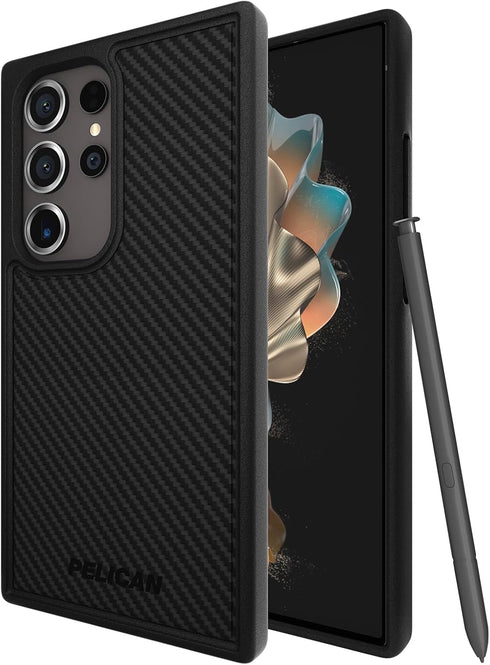 Pelican Protector Case for Samsung Galaxy S24 Ultra, 6.8” with 16ft MIL-STD Drop Protection, Carbon