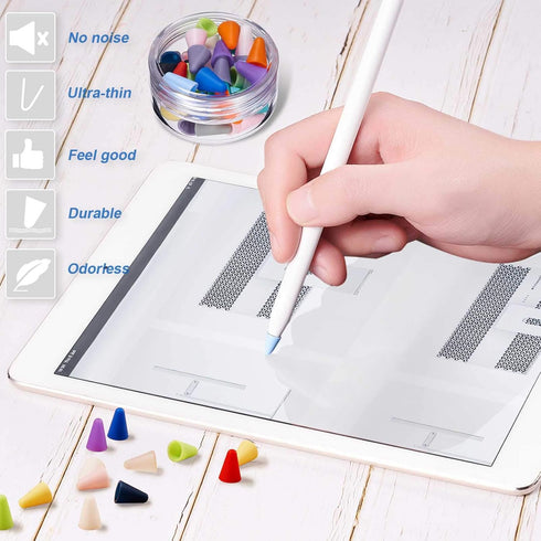 LINGXIU 16 Pack 1st 2nd (16 Silicone Nibs Tips Cover Compatible with Apple Pencil and Generation, Silicone Nibs Caps