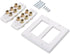 Cable Matters Double Gang Speaker Wire Wall Plate, Gold Plated with Banana Plug Binding Post for 6 Speakers, White