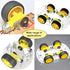 4PCS 200RPM 4PCS 1:48 3-6V (2Pin DC Gearbox Motor TT Motor with Leads + Tire Wheel Anti-interferen DC for Arduino Smart