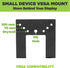 HIDEit Mounts Uni-S VESA Mount, Adjustable Black Steel Wall Mount for Cable Box, DVD Player, Streaming Device