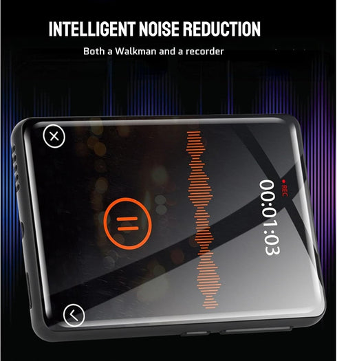 Mp3 Player with Bluetooth, Portable HiFi Sound Digital Music Player, 2.4 HD Full, Mini (4+64GB Memory Card)