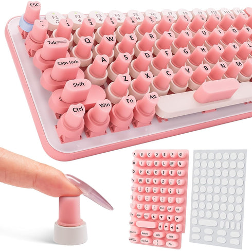 70PCS Raised Keyboard Stickers for Long Nails, Universal Nail Art Keyboard Bubbles,