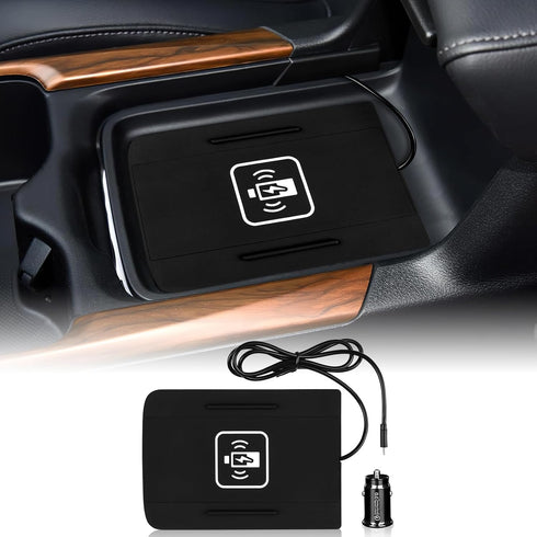 Wireless Phone Charging Pad, Silicone Material Dual Charging Ports Charger Station with 15W Adapter for Smartphone for