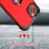 IDweel iPhone 15 Case - Red, 3-in-1 Shockproof Hybrid, Hard PC & Soft Silicone Bumper, with Tempered Glass Protector.