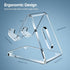 CreaDream Acrylic Cell Phone Stand, 5mm Thicker Clear Holder for Desk, Suitable for iPhone 14/13 Pro Max, All