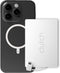Clutch Pro Portable Charger - 5000mAh Power Bank for iPhone 14 & Older, Magnetic Battery, TSA Approved (White)