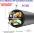 6 150 RJ45 Adoreen Cat Ethernet Cable Ft-Black, Outdoor & Indoor Snagless Long Round Network Cable, POE, Soft Flexible