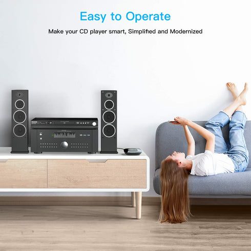 esinkin Bluetooth Receiver Wireless, NFC-Enabled Audio Adapter 4.0 for HD Home Stereo Music Streaming, 3.5mm (AUX and