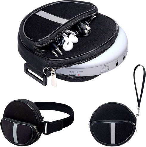 KLIM Portable CD Player Case, Waterproof Portable CD Player Carrying Case, Adjustable Strap,