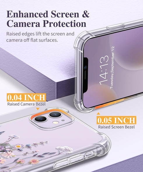 GVIEWIN iPhone 11 Case with Screen Protector + Camera Lens Protector, Clear Soft TPU Shockproof Cover