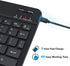 OMOTON Bluetooth Keyboard, Wireless Rechargeable Keyboard for iPad, Pro, Mini, Air with Illuminated LED, Black