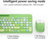 XISOGUU 2.4GHz Retro Wireless Keyboard and Mouse Combo, Full-Size USB Keyboard with Round Keycaps, Wireless