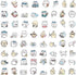 60pcs Kawaii Chiikawa Stickers for Kids Travel Case, Cute Japanese Cartoon Vinyl Stickers for Teens