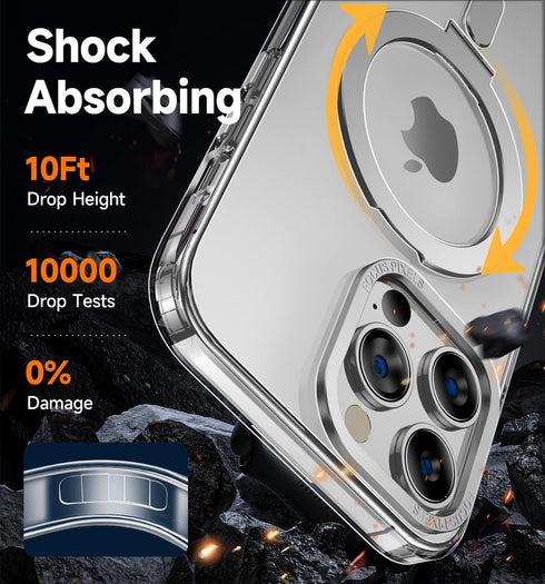 MAGIC JOHN Magnetic Case for iPhone 14 Pro Max, Compatible with Magsafe, Military Grade Shockproof
