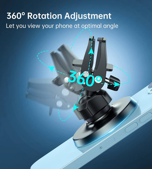 XooFly Magnetic Car Mount Holder, Portable Device Mount for iPhone 15, 14, 13, 12 Pro Max Mini Plus