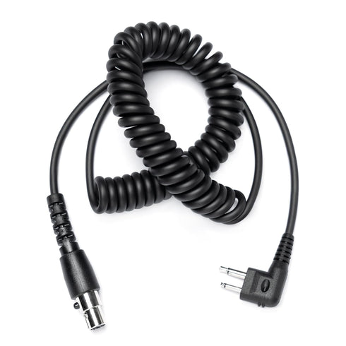 Fumei Mini XLR 5-PIN to M1 2 PIN Adapter 1.8m Durable Coiled Cable for Motorola HYT Black Box Speedcom Two Way Handheld