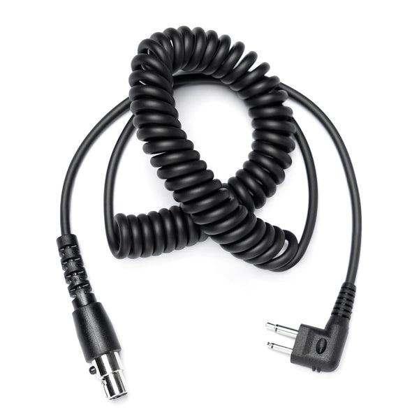 Fumei Mini XLR 5-PIN to M1 2 PIN Adapter 1.8m Durable Coiled Cable for Motorola HYT Black Box Speedcom Two Way Handheld