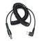Fumei Mini XLR 5-PIN to M1 2 PIN Adapter 1.8m Durable Coiled Cable for Motorola HYT Black Box Speedcom Two Way Handheld
